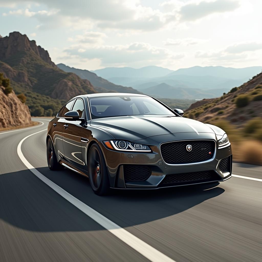 Jaguar XF R-Sport in Fahrt Dynamisch