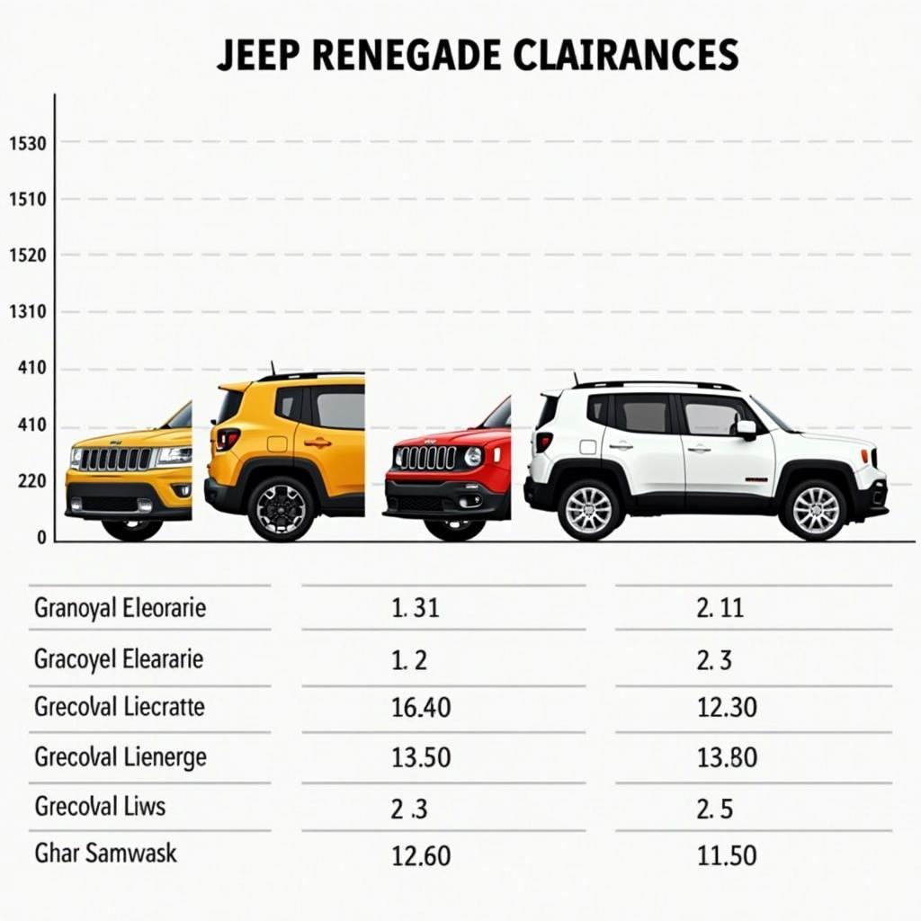 Vergleich der Bodenfreiheit verschiedener Jeep Renegade Modelle