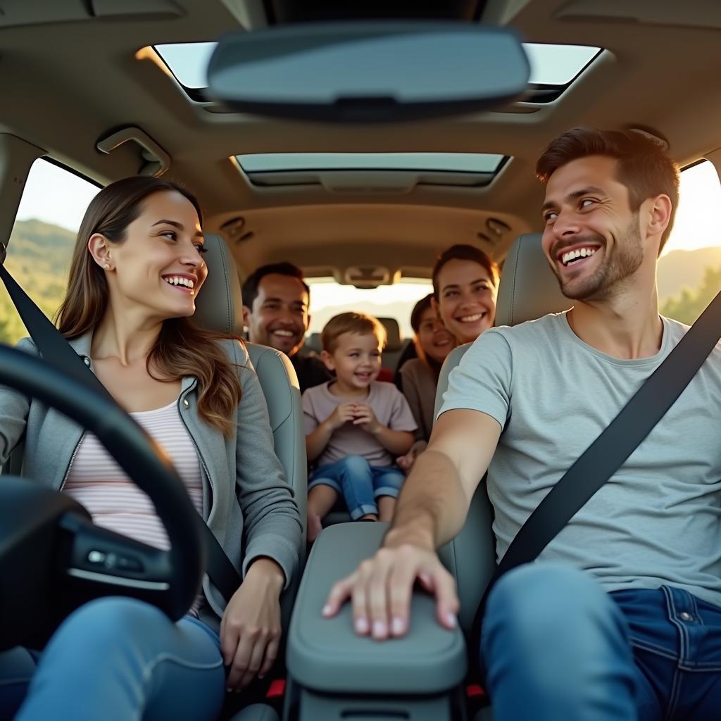 Familie fährt mit dem Kia Sorento Plug-In Hybrid