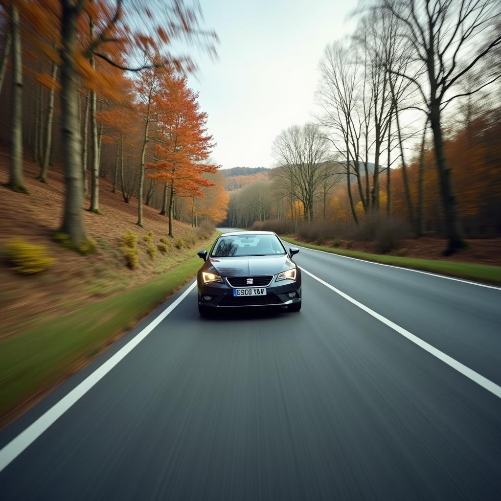 Proefrit tijdens een stadsauto test