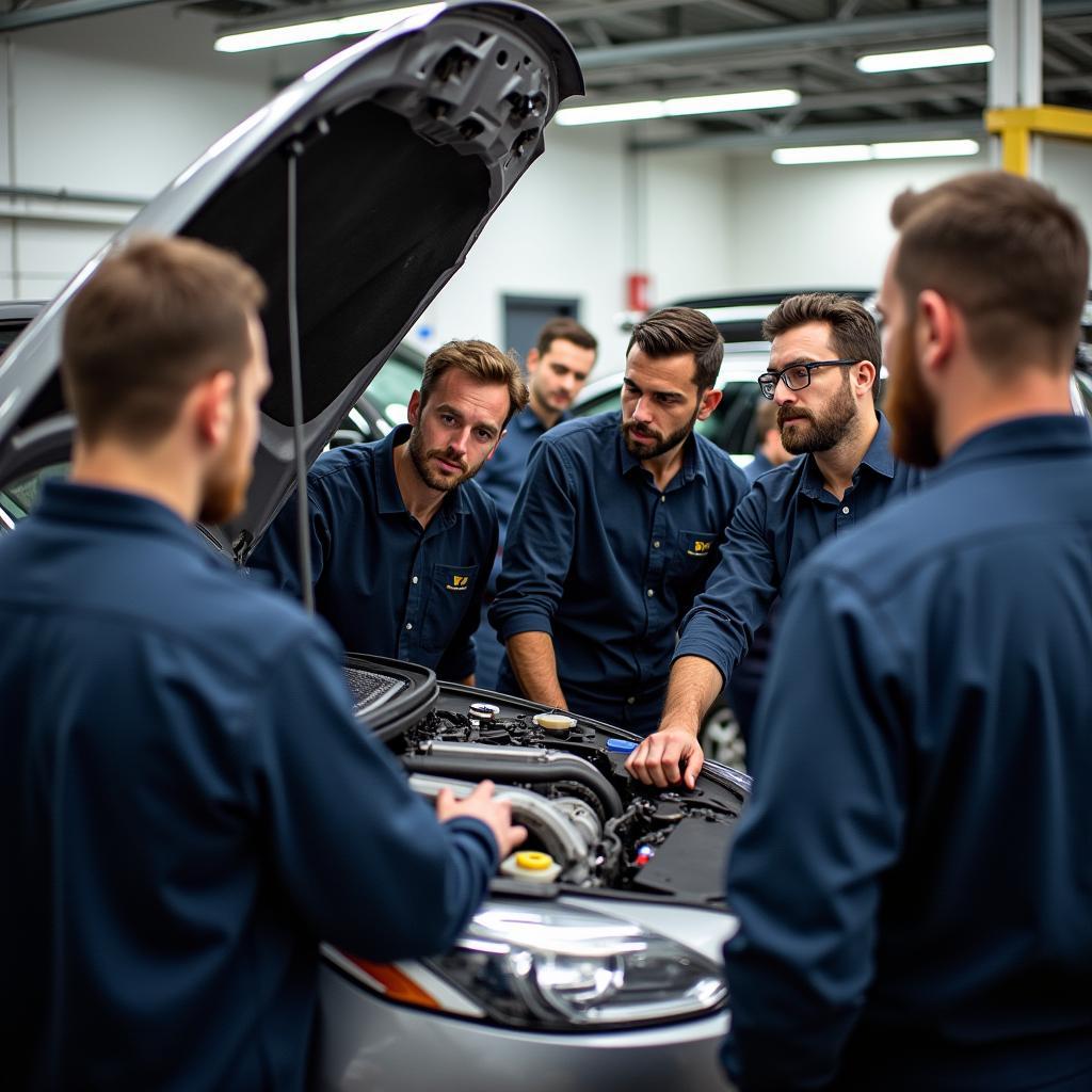 Formation pour mécaniciens au garage Künkör Haiger