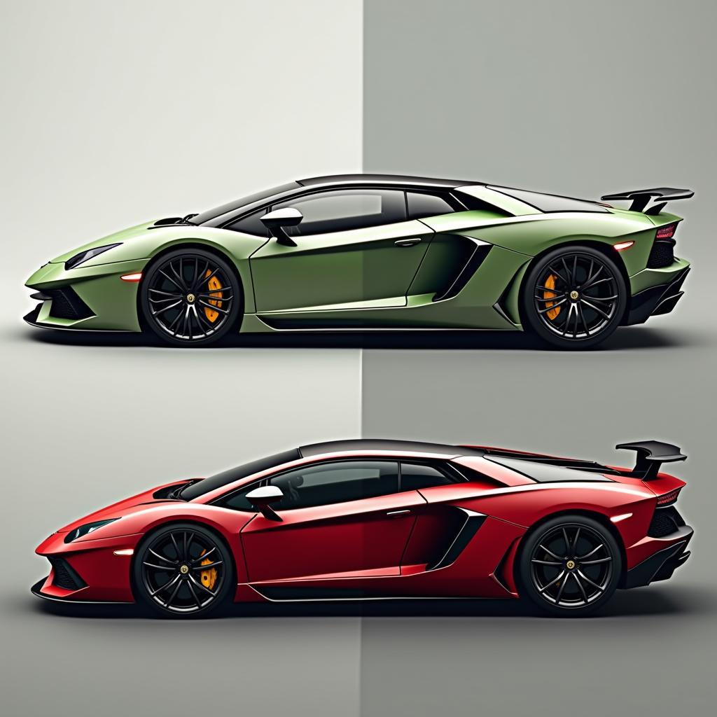 Vergleich verschiedener Lamborghini Modelle