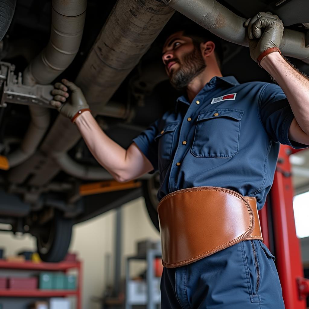 Vorteile eines Lammfell Nierengurts für Automechaniker