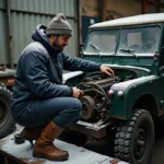 Land Rover Winterschuhe in der Werkstatt