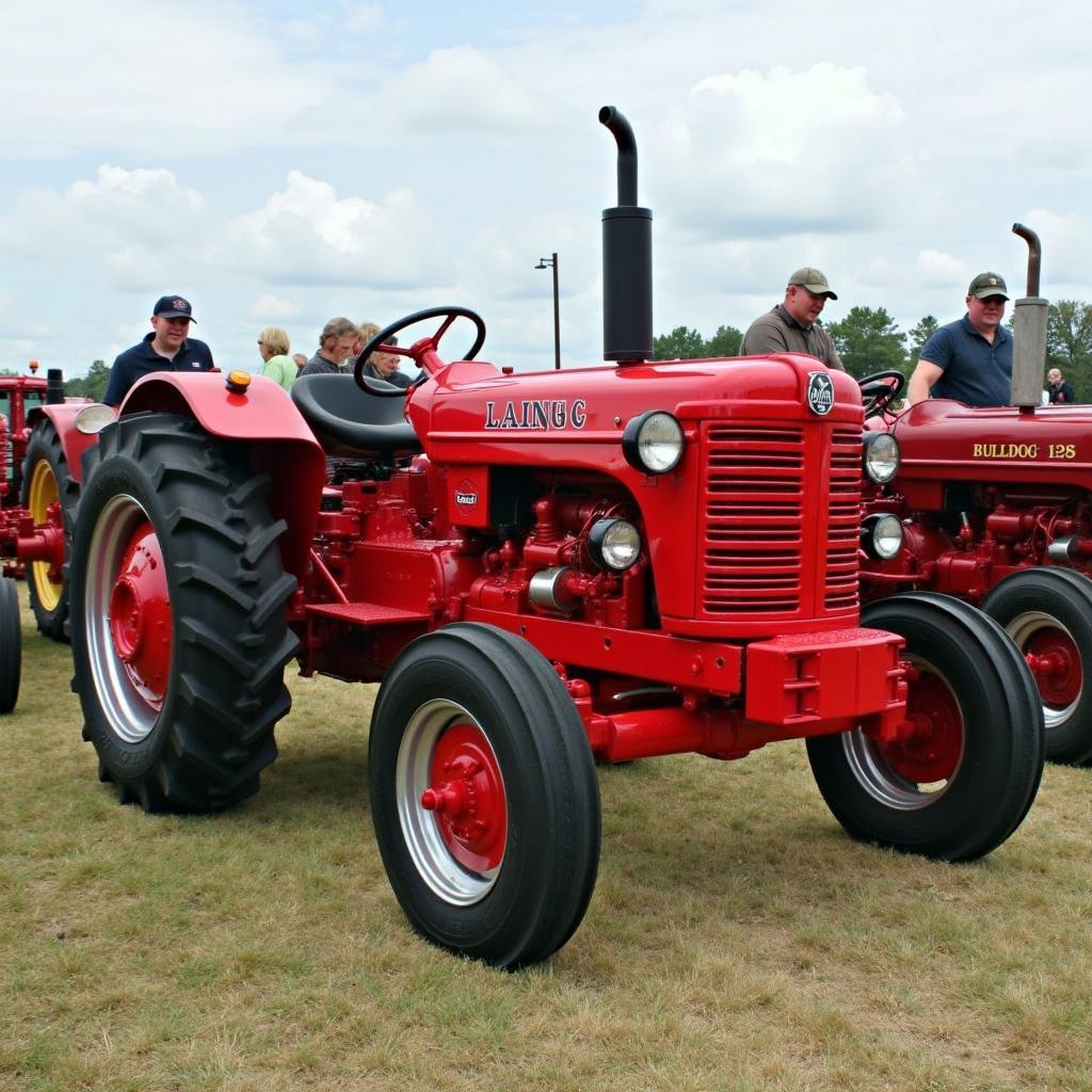 Lanz Bulldog Glühkopf auf einer Oldtimer-Messe.