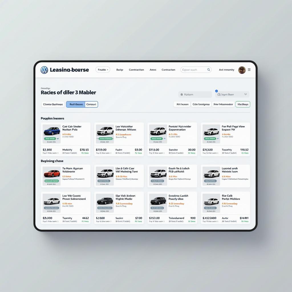 Volkswagen Leasingbörse Online Plattform