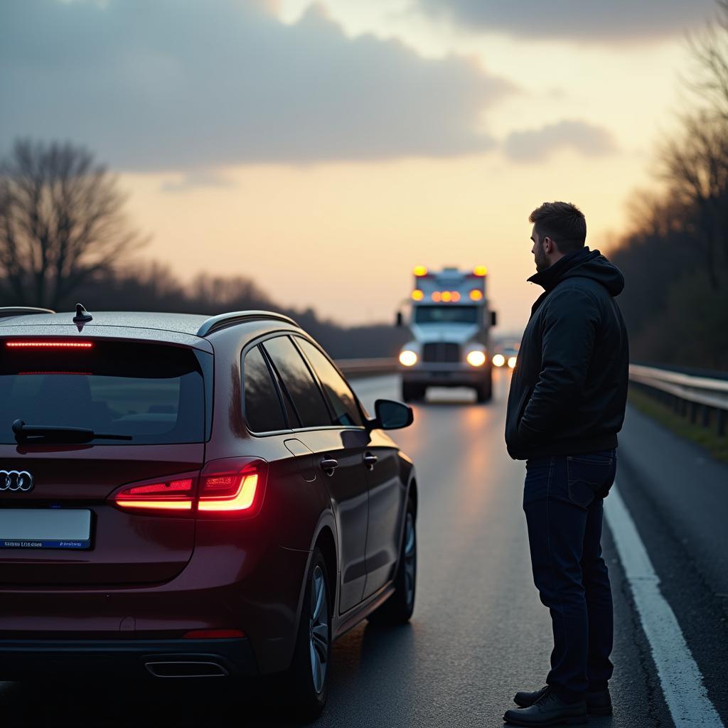 Leerer Tank Autobahn Pannenhilfe