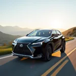 Lexus UX F Sport Fahrt durch die Landschaft