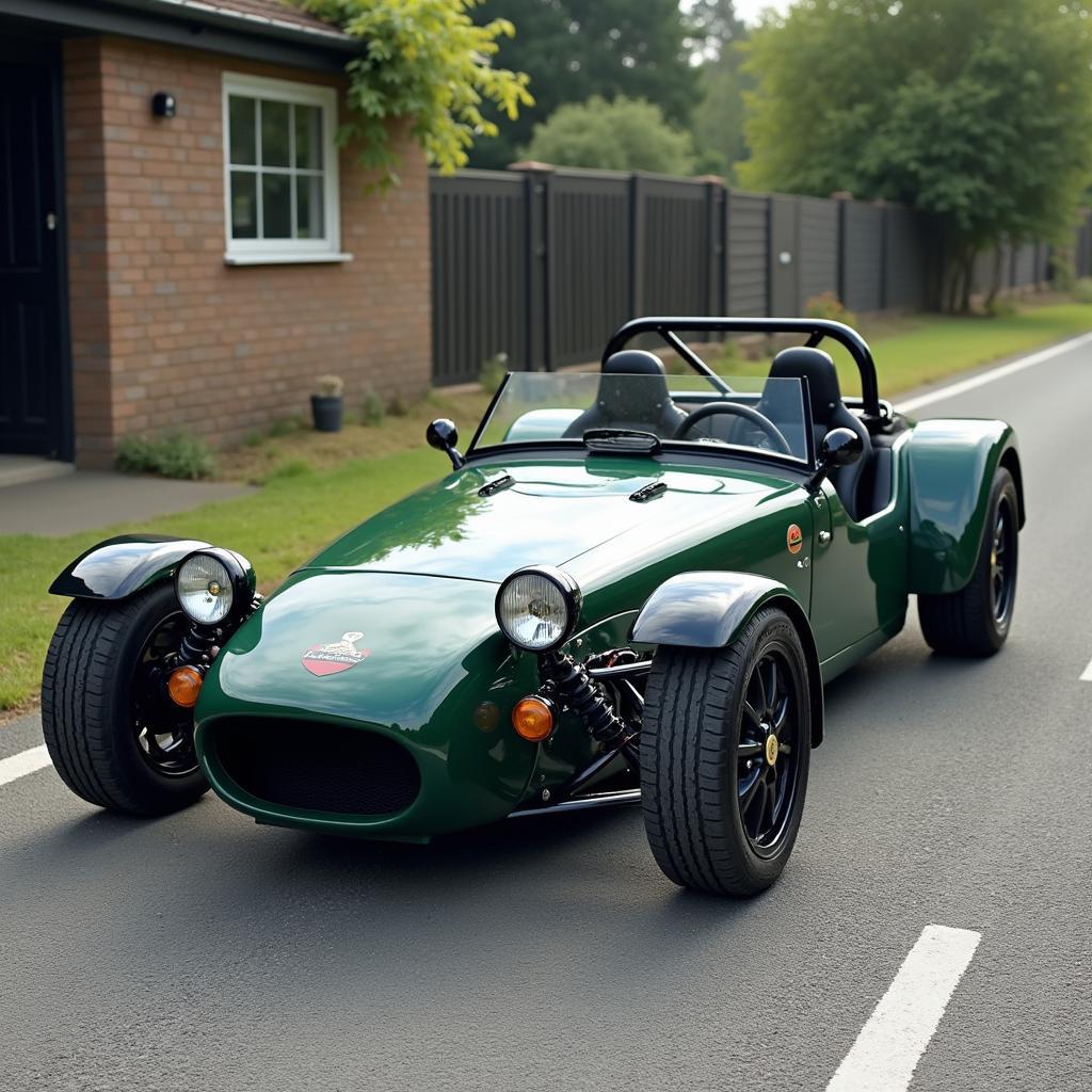 Ein fertiggestellter Lotus Super Seven Bausatz - Bereit für die Straße