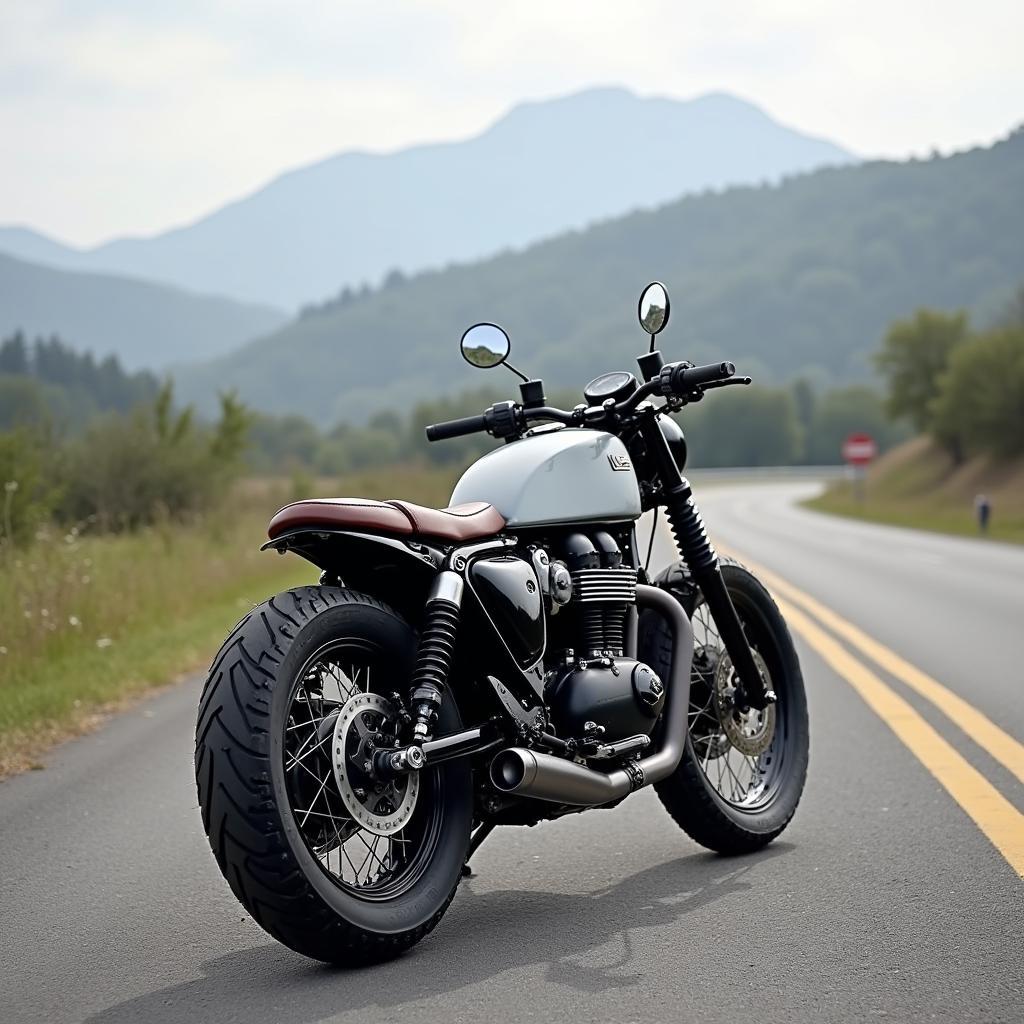 LS650 Bobber auf der Straße