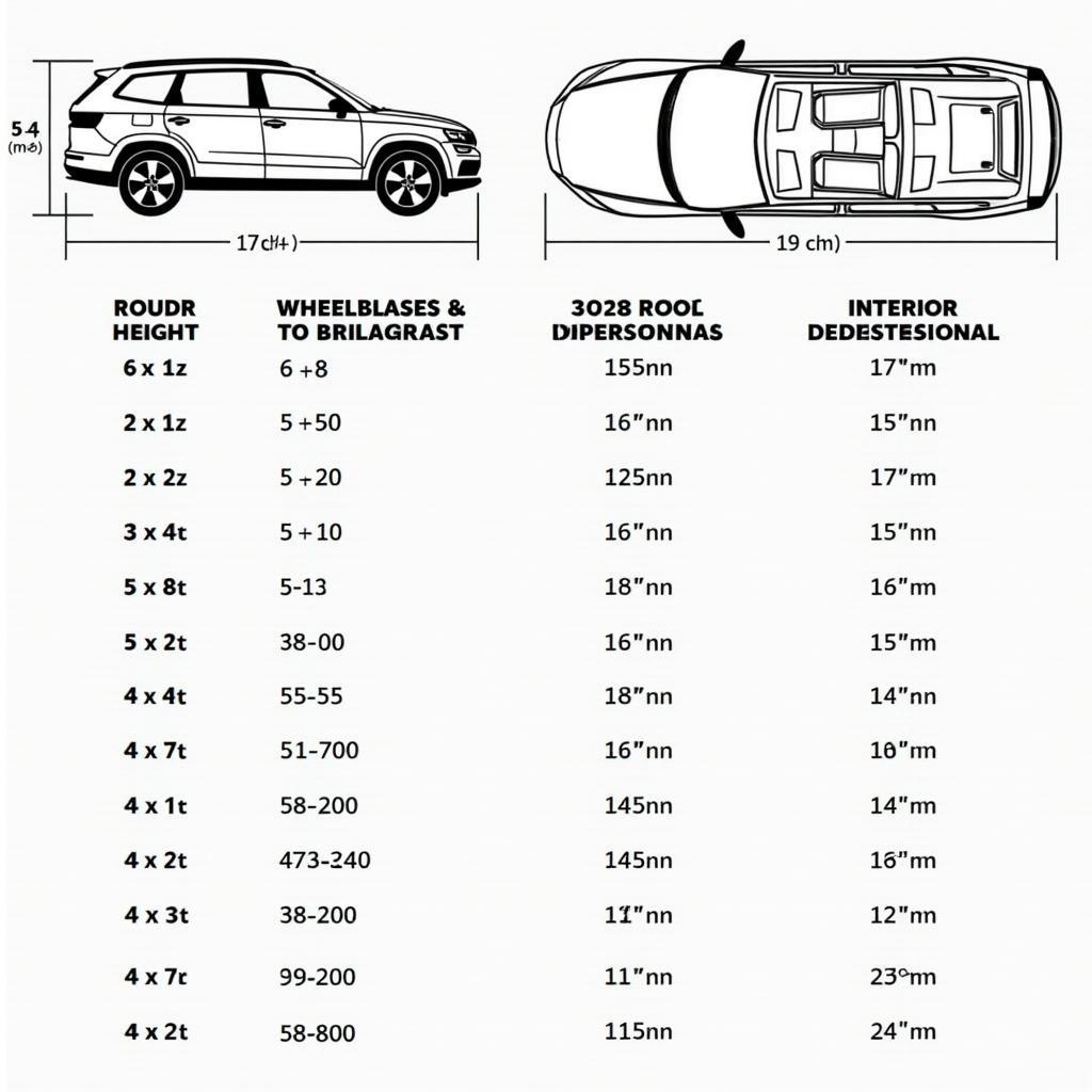 Maße Skoda Kodiaq 2024 Tabelle