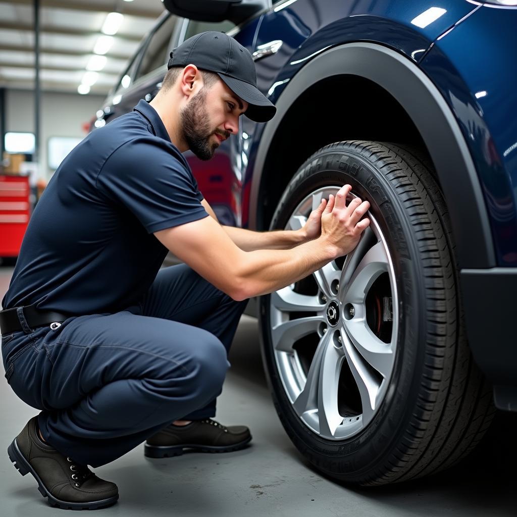 Montage von Maxxis Ganzjahresreifen in einer Werkstatt