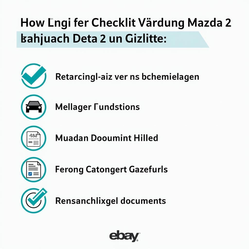 Checkliste für den Kauf eines gebrauchten Mazda 2 auf eBay Kleinanzeigen