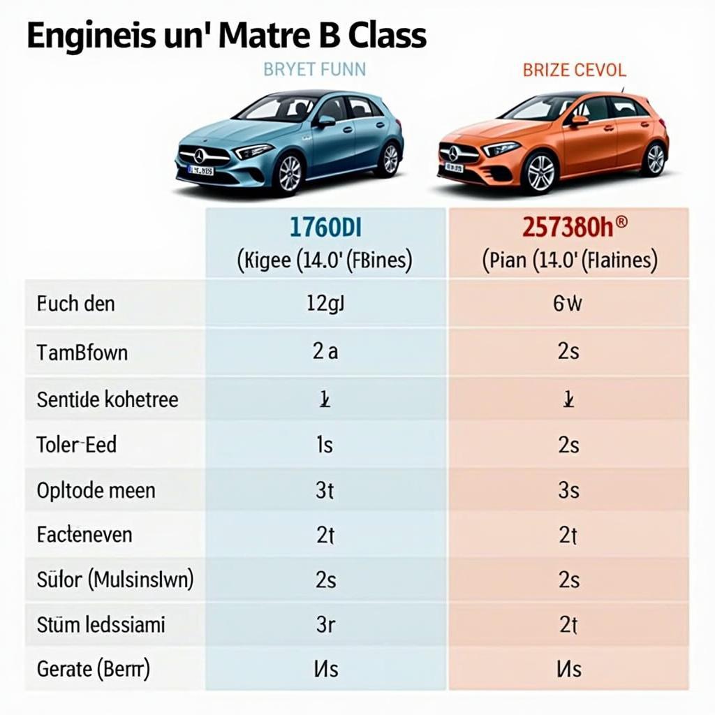 Vergleich der verschiedenen Motorisierungen der Mercedes B-Klasse