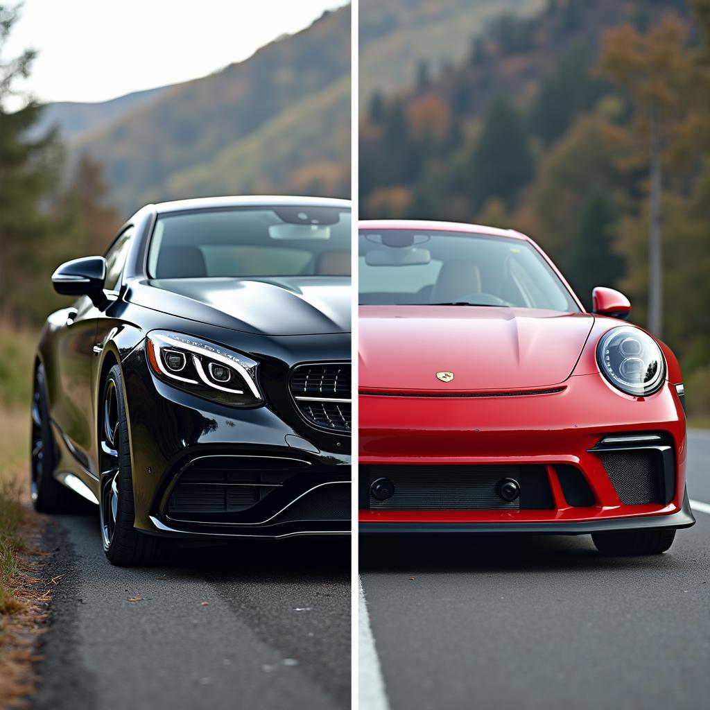 Tuning und Vergleich: Mercedes-Benz S500 Coupé AMG vs. Porsche 911 Carrera