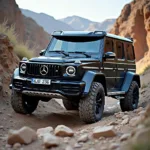 Mercedes G63 4x4 hoch 2 im Gelände