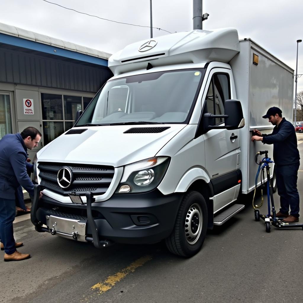 Mercedes Vito erhält mobilen Werkstattservice in Deutschland