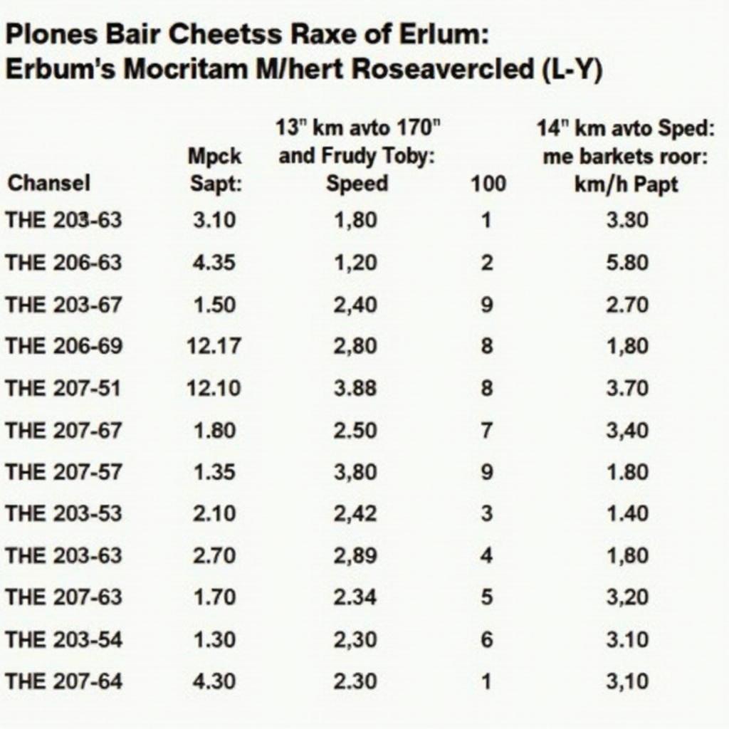 Tabelle zur Umrechnung von Meilen pro Stunde in Kilometer pro Stunde