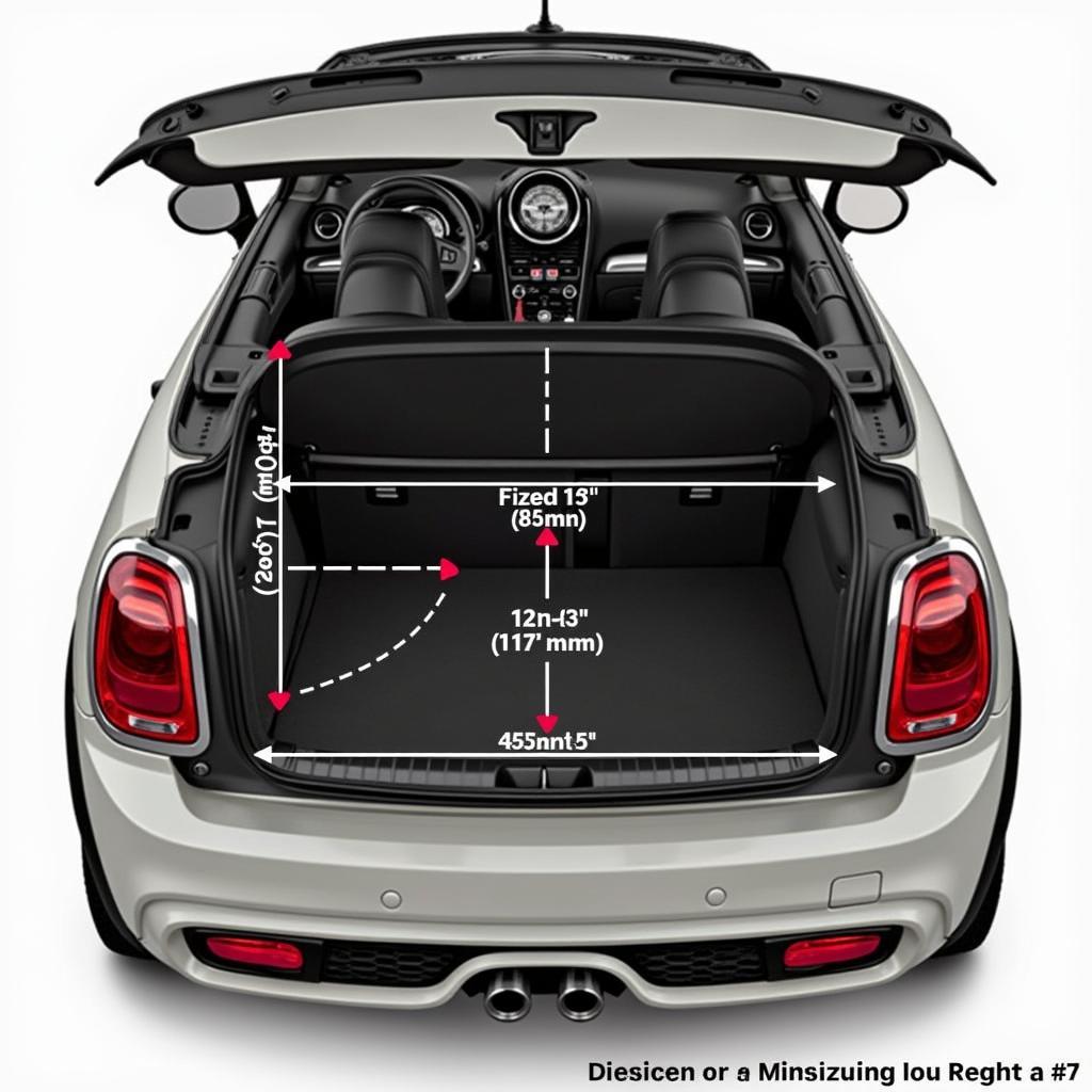 Mini Cooper Cabrio Kofferraum Maße: Breite, Tiefe, Höhe.