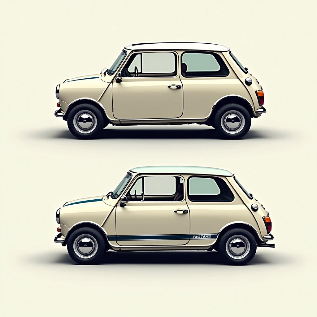 Mini Cooper und Fiat 500 Design Vergleich