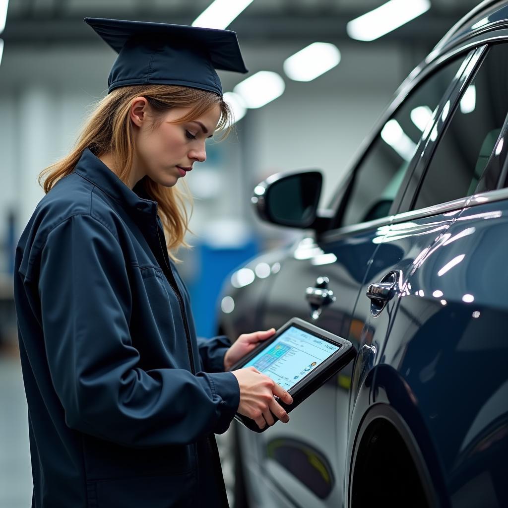 MINT-Absolventen in der Autowerkstatt