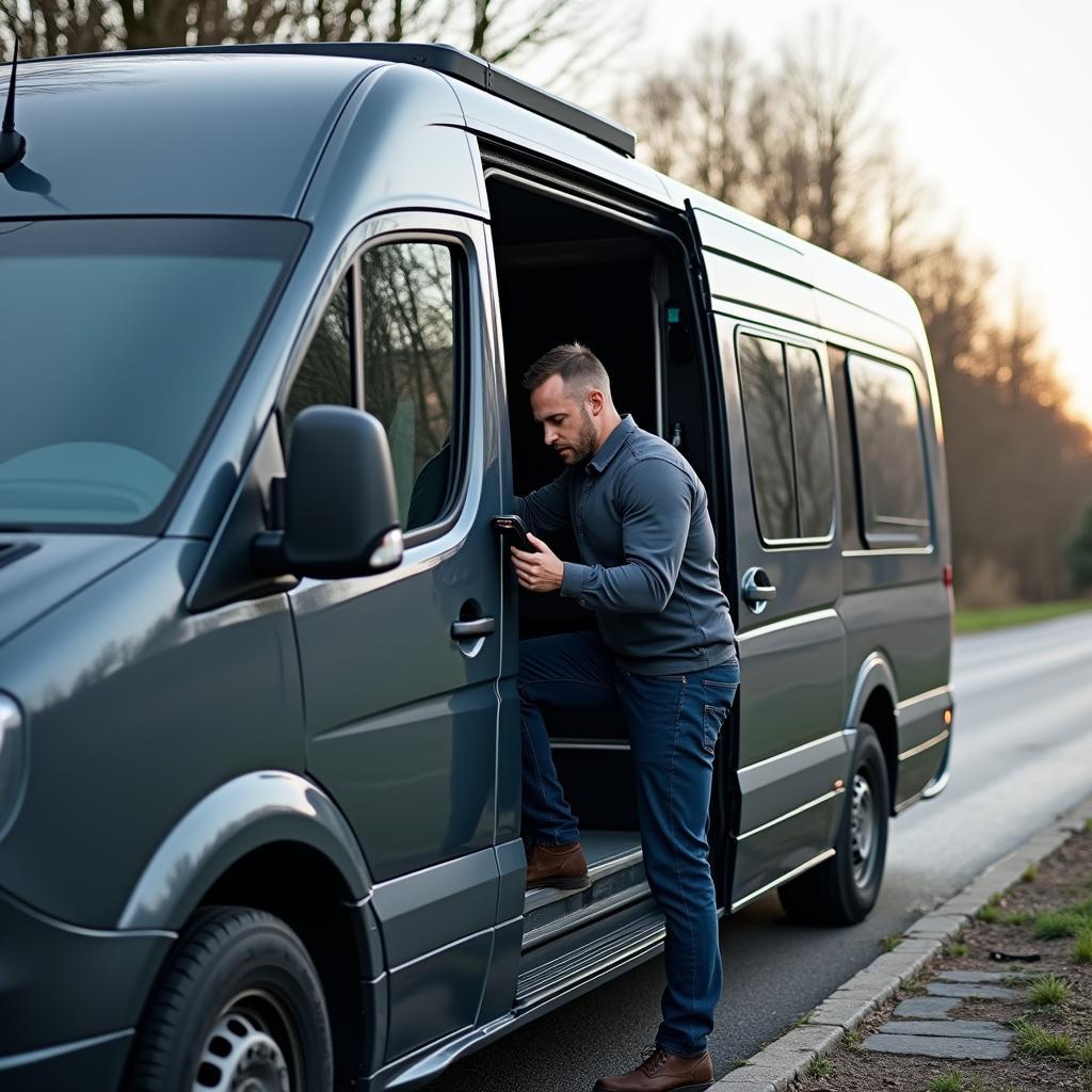 Mobile Kfz-Werkstatt mit Diagnosegerät