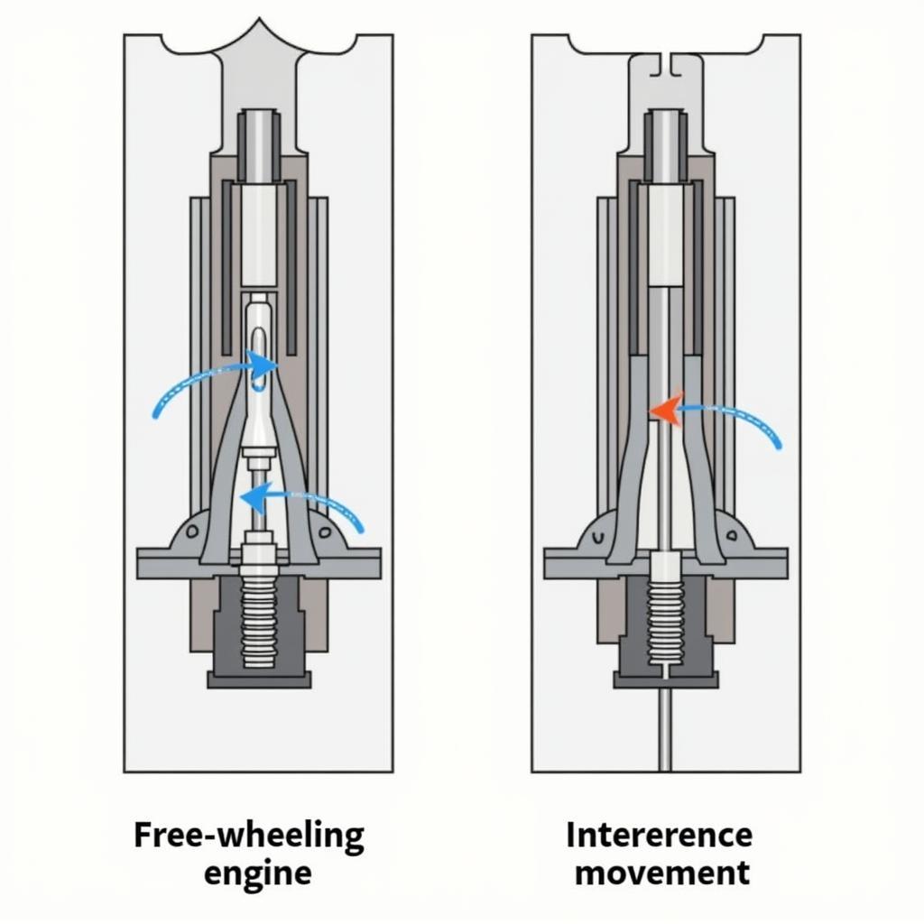 Vergleich Motor Freiläufer und Interferenzmotor