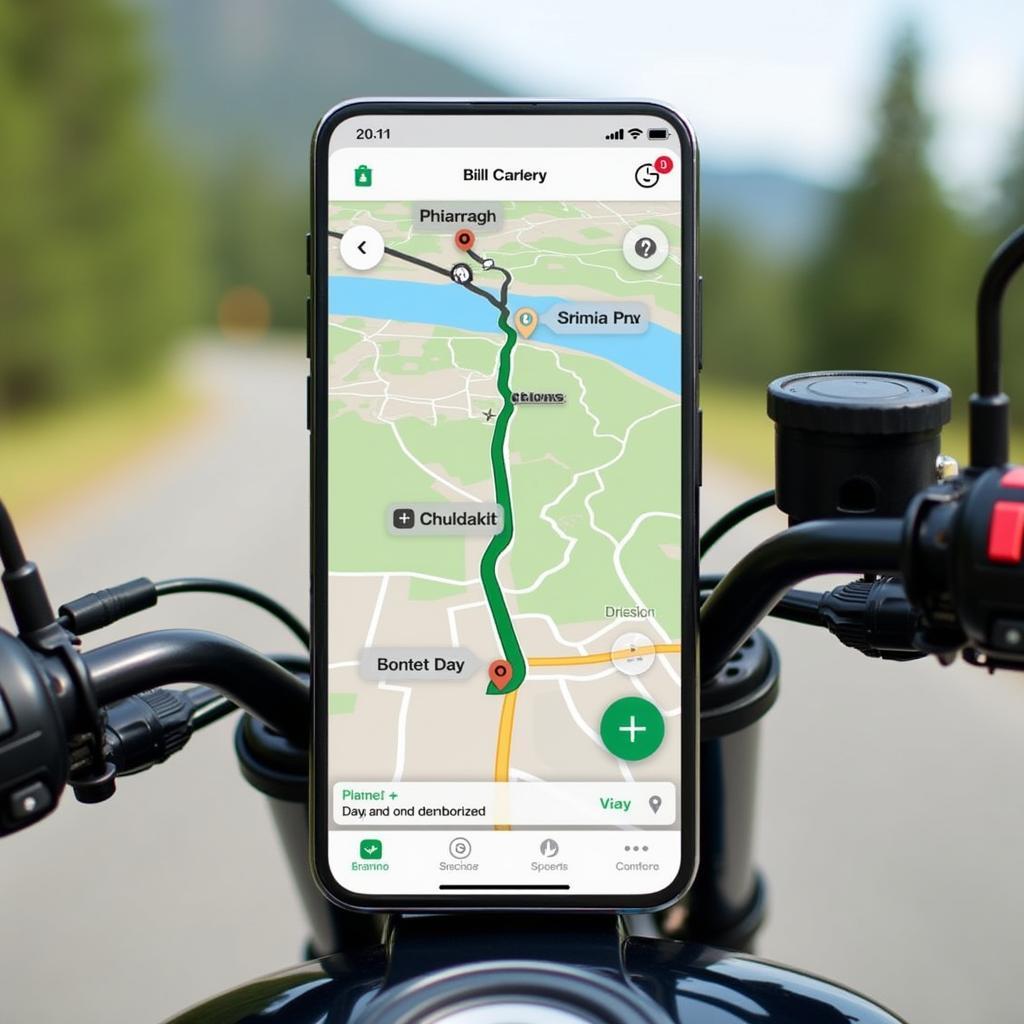 Navigation mit einer Motorrad App