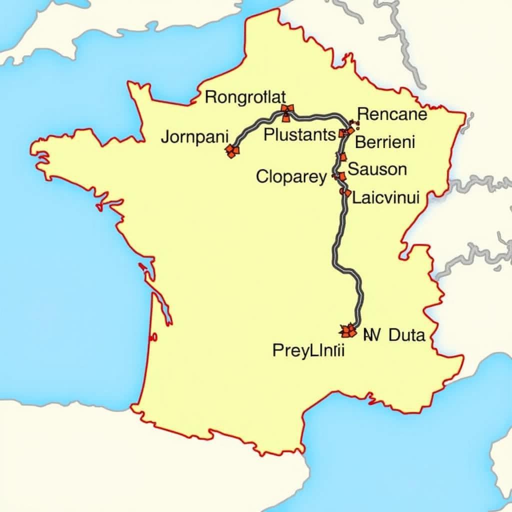 Motorrad Tour de France Route