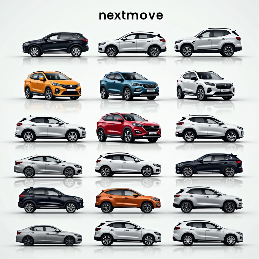 Nextmove Auto Abo Modellauswahl: Eine vielfältige Auswahl an Autos in verschiedenen Größen und Farben steht zur Verfügung.