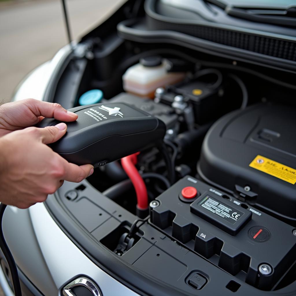 Batterie Laden und Wartung Nissan Micra