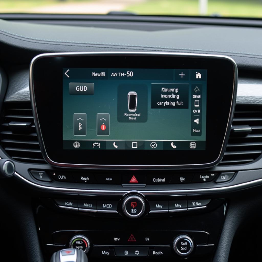 Modernes Opel Insignia IntelliLink System: Touchscreen, Navigation, Bluetooth.