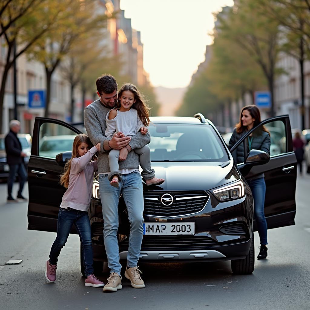 Opel Mokka Familienauto im Stadtverkehr