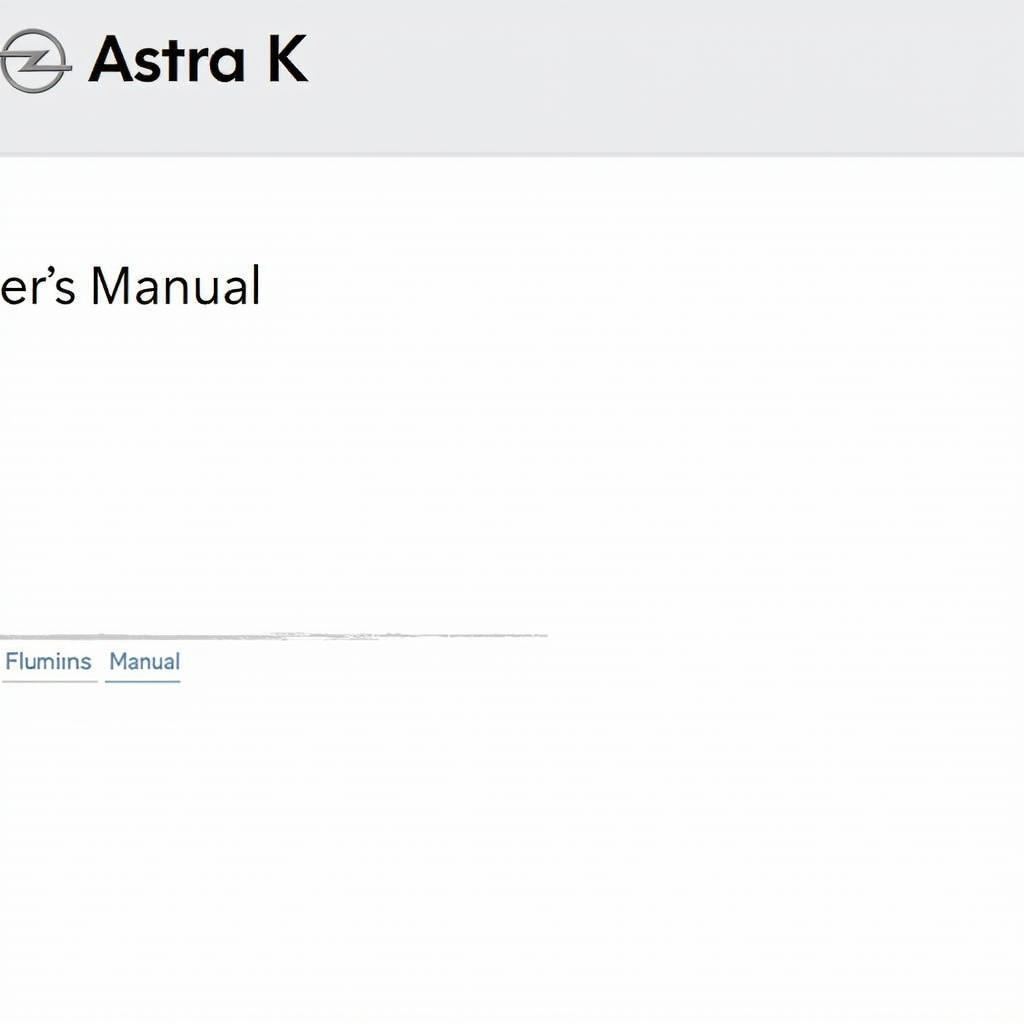 Screenshot der Opel Webseite: Downloadbereich für die Bedienungsanleitung des Astra K.