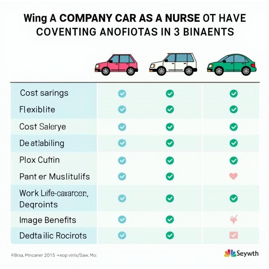 Comparison of the benefits of caregiver jobs with company cars