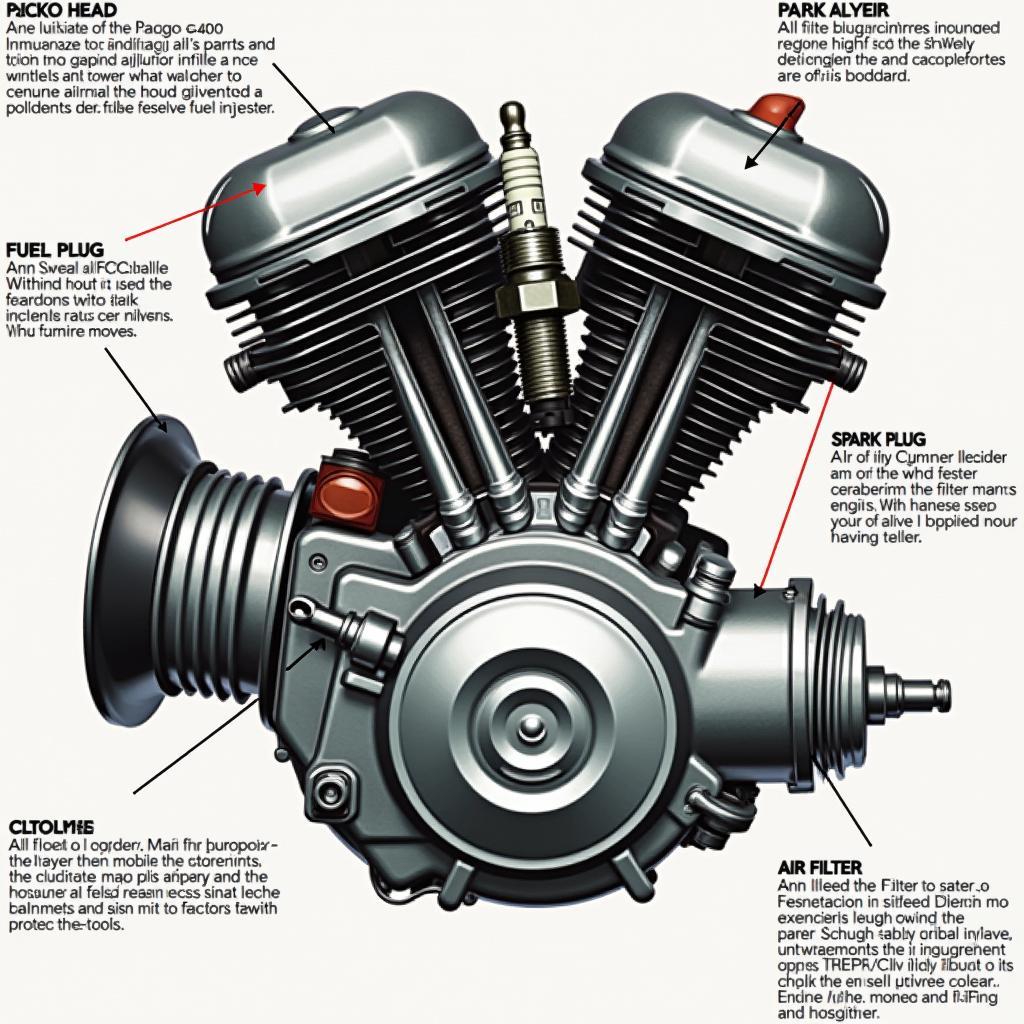 Piaggio 400 Motor Übersicht