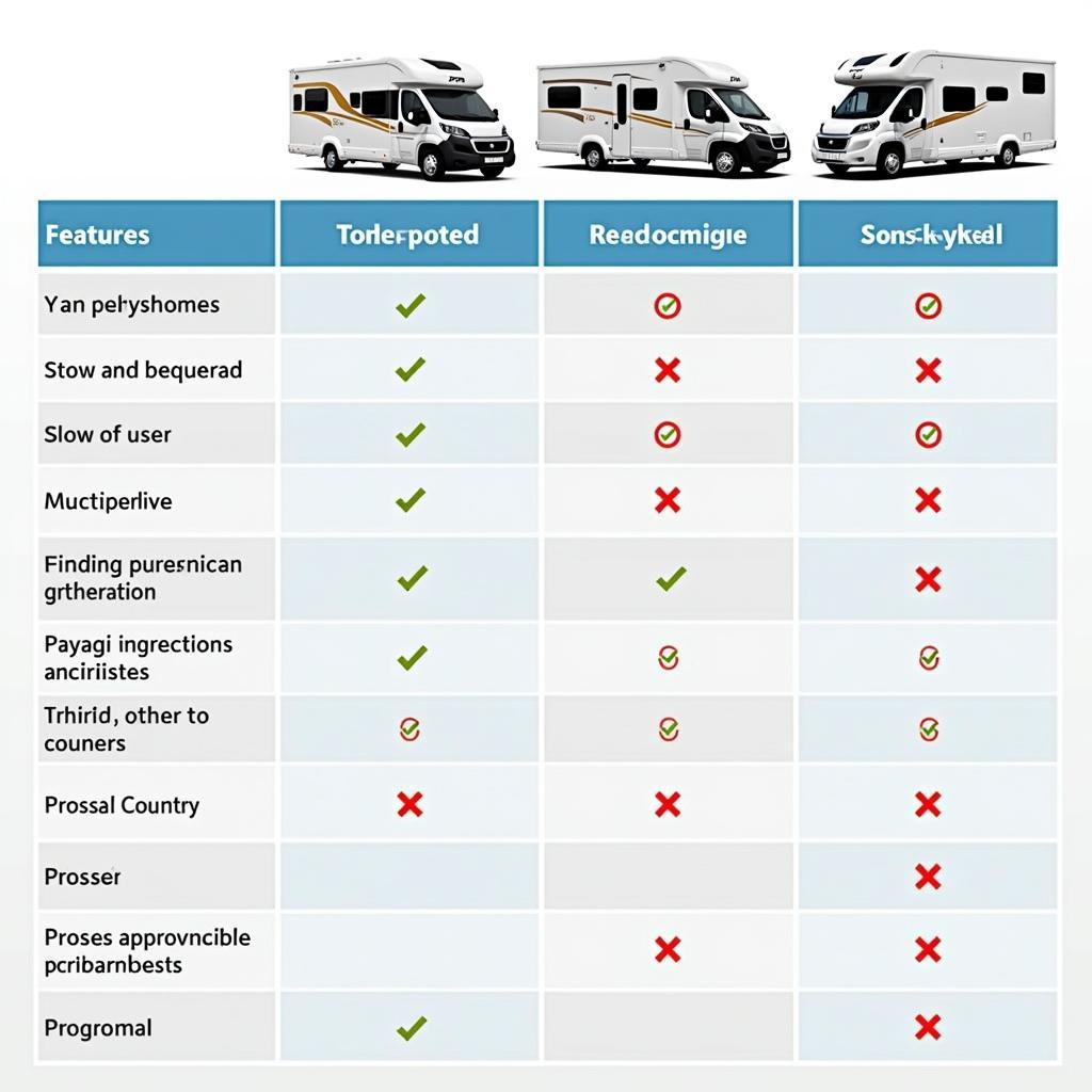 Poessl Wohnmobil Modelle Vergleich: Übersicht beliebter Modelle und deren Eigenschaften.