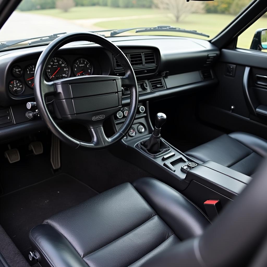 Porsche 944 Innenraum: Blick auf das Cockpit