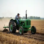 Porsche Diesel Traktor bei der Feldarbeit