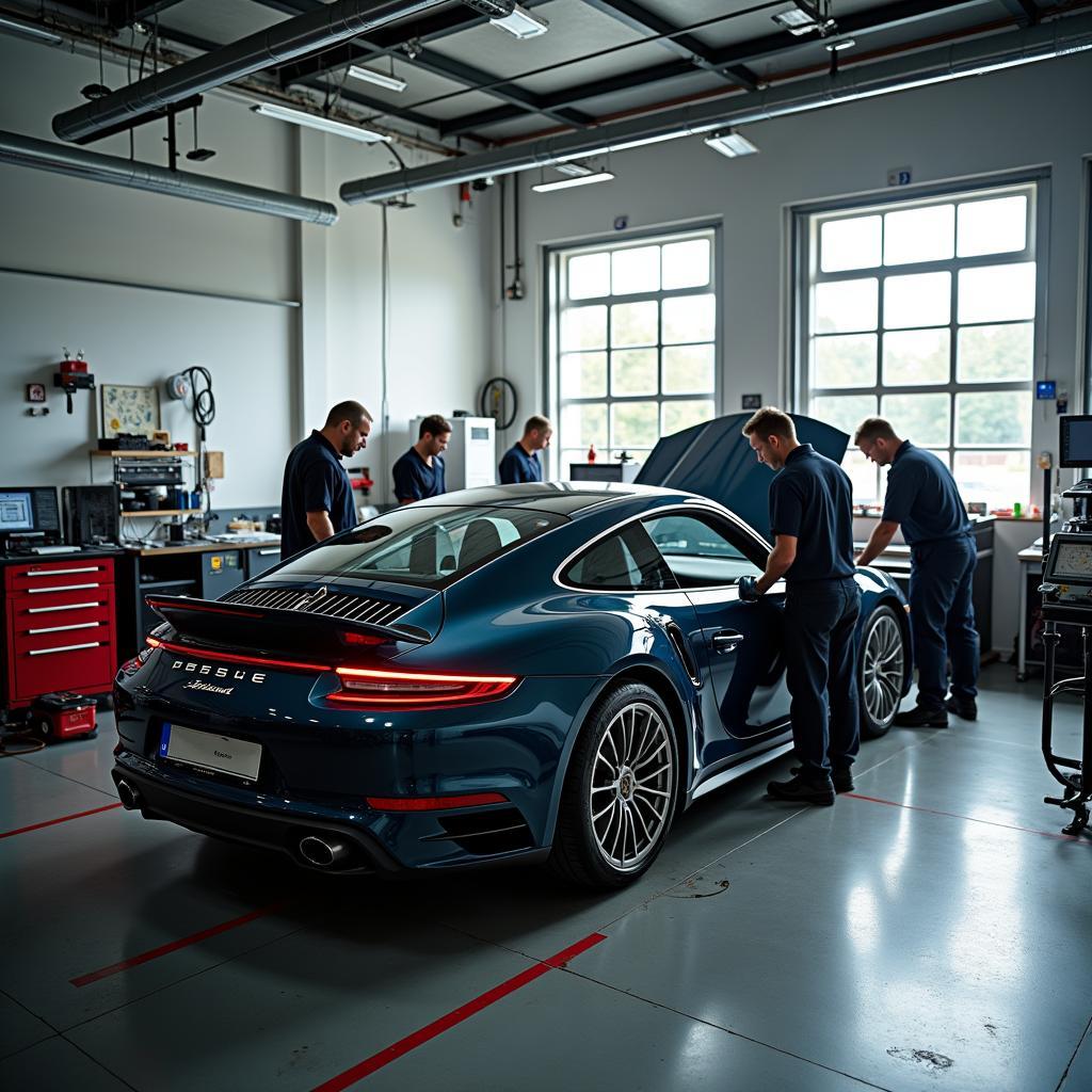 Porsche Werkstatt in Hamburg