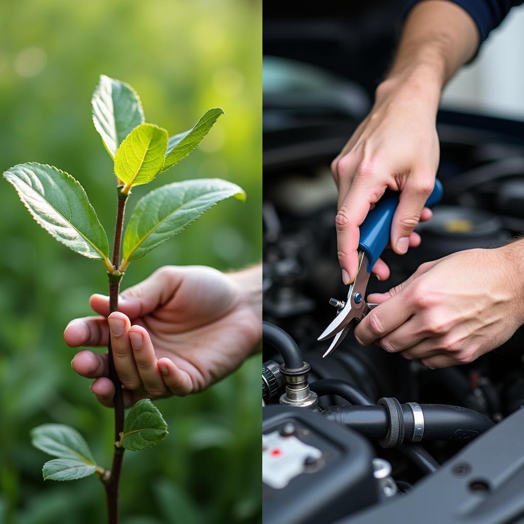 Präzision in der Autoreparatur und Gartenarbeit