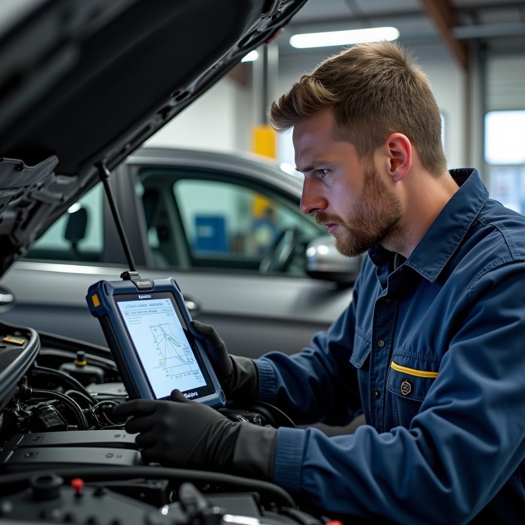 Problemloesung in der Autowerkstatt