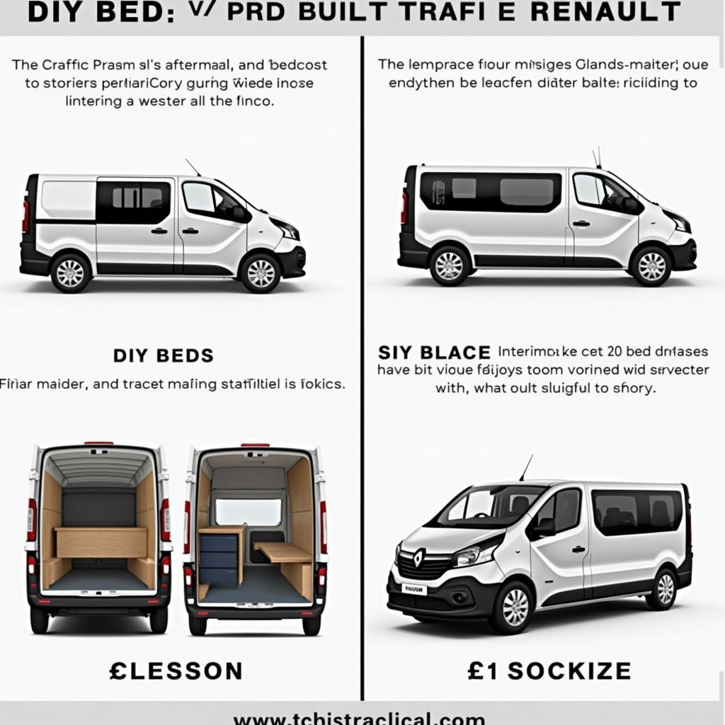 Vorteile des Renault Trafic Bett Selbstbaus: Kostenersparnis, individuelle Anpassung, integrierter Stauraum.