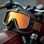 Retro Motorradbrille im Vintage Stil