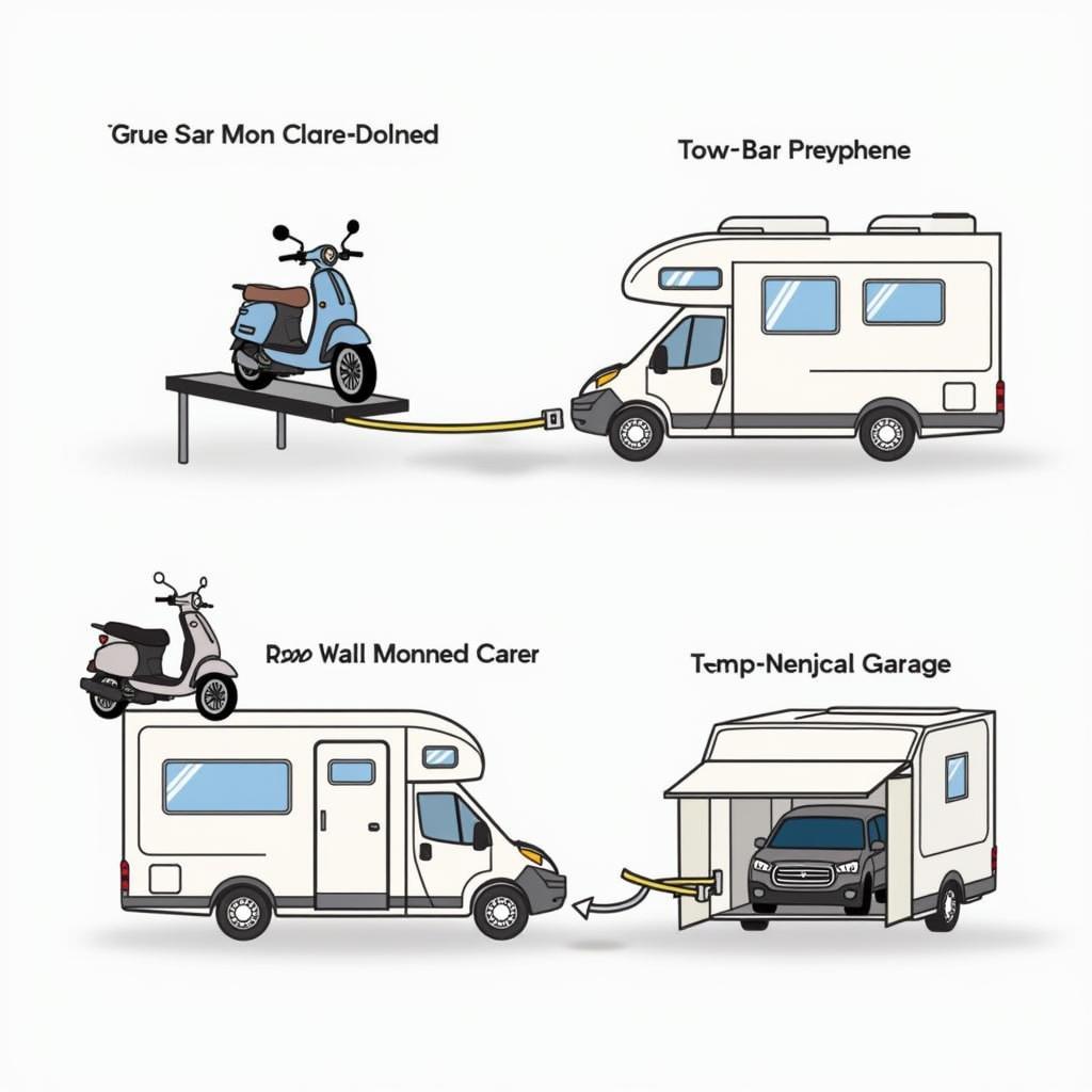 Sichere Transportmethoden für Roller am Wohnmobil