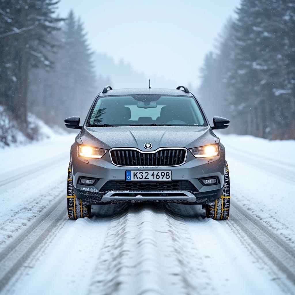 Sichere Fahrt im Harz mit Schneeketten im Winter