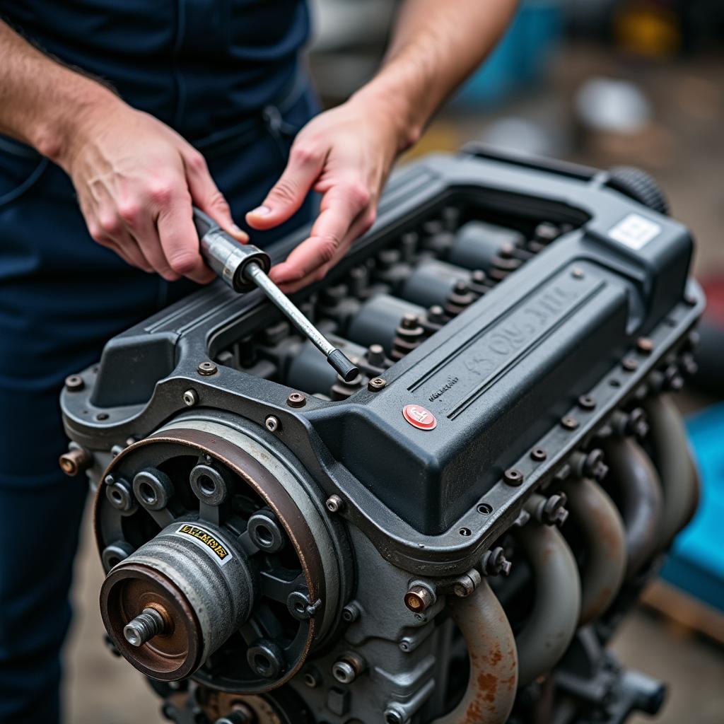 Motor auf dem Opel Schrottplatz finden