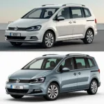 Seat Alhambra und VW Sharan im direkten Vergleich der Außenansicht