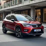 Seat Arona Sport Außenansicht: Dynamisches Design mit markanten Linien, sportlichen Akzenten und optionalen 18-Zoll-Leichtmetallfelgen.