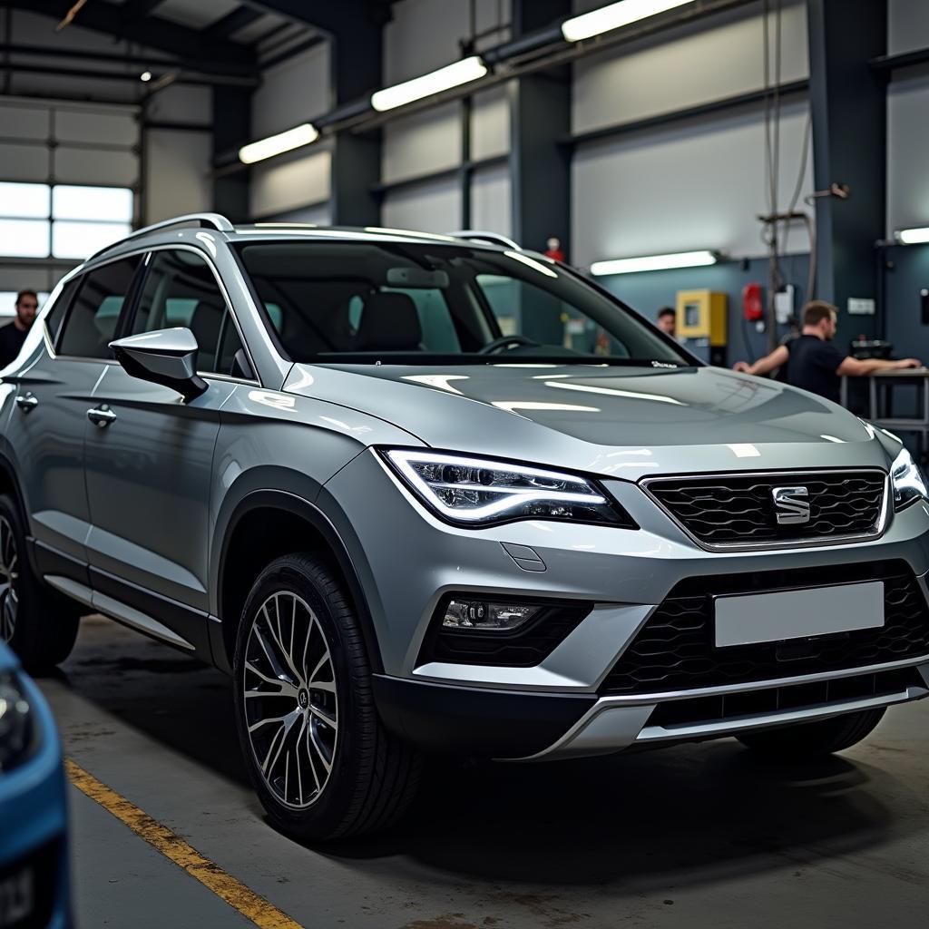 Seat Ateca 2.0 TDI 190 CV em reparo em uma oficina